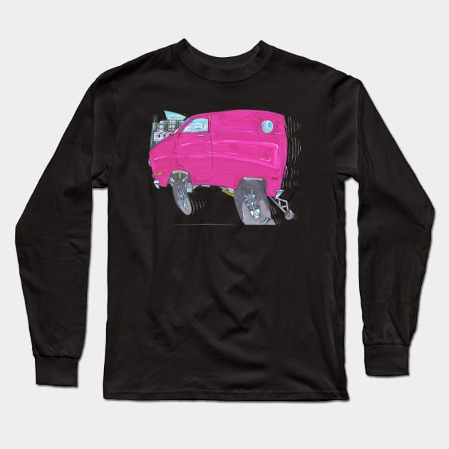 Retro Van Art Long Sleeve T-Shirt by FnWookeeStudios